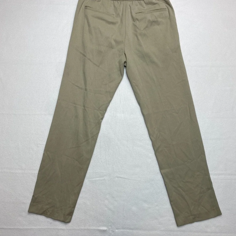 Zara Pants Small Tan Twill Drawstring Waist Jogger